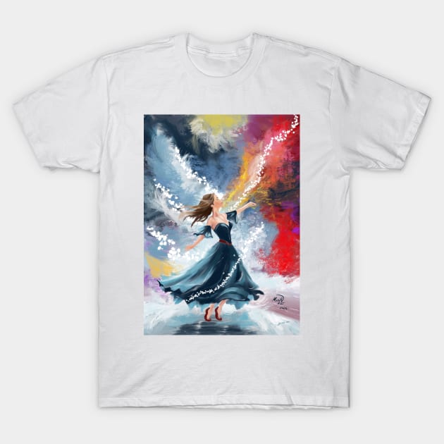 Dancing with my eyes closed T-Shirt by MoniK ART